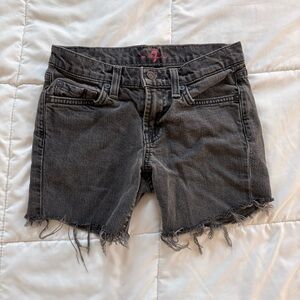 7 For All Mankind girls size 12 Charcoal Denim Shorts